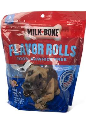 Milk-bone 079100308408 Rawhide Free Flavor Rolls Beefy Cheesy 11 Oz