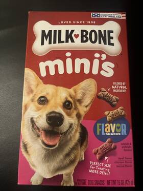 Milk-bone 079100508563 Flavor Snacks Mini Dog Biscuits Flavored Crunchy Treats 15 Oz