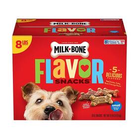 Milk-bone 079100512348 Flavor Snacks Small Dog Biscuits Flavored Crunchy Treats 8 Lbs