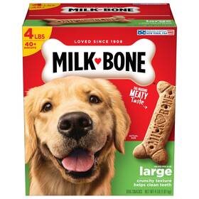 Milk-bone 079100521692 Original Dog Treats For Large Dogs 4 Pound Pack Of 2 Crunchy Biscuit Helps C