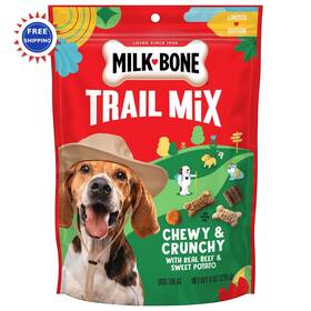 Milk-bone 079100666546 Trail Mix With Real Beef And Sweet Potato Crunchy Chewy Dog Treats 8 Oz