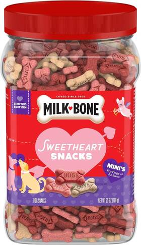 Milk-bone 079100722495 Limited Edition Valentines Sweetheart Snacks 25 Ounce Pack Of 1