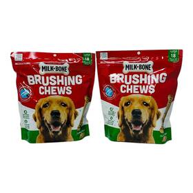 Milk-bone 079100785599 2x Original Brushing Chews 18 Large Daily Dental Dog Treats Scrubbing Action Hel