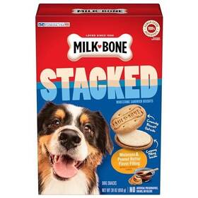 Milk-bone 079100931958 Stacked Molasses And Peanut Butter Dog Treats 30 Ounces
