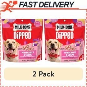 1052357300 Milk-bone 2 Pack Pawberries And Creme Strawberry Flavored Dog Biscuits 10 Oz Bag