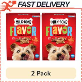 18911818016 Milk-bone 2 Pack Flavor Snacks Small Dog Biscuits Crunchy Treats 24 Oz Each
