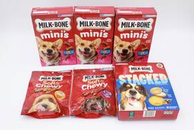 Milk-bone 445011633671 Stacked Dog Biscuits Molasses Peanut Butter Minis Soft Chewy Lot Of 6