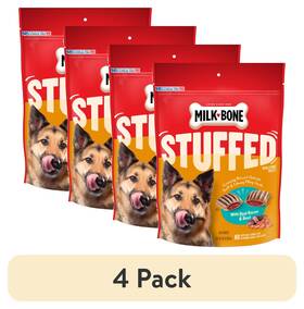 Milk-bone 460278739901 4 Pack Stuffed Dog Biscuits With Real Bacon And Beef 30 Oz