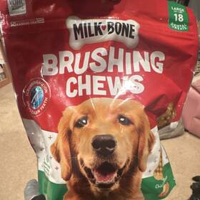 49787003 Milk-bone Brushing Chews Dental Treats Chicken Large Dog 18 Count Adult