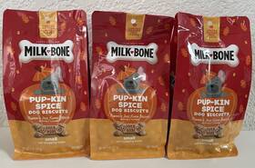 53496001 Milk Bone 3 Milk-bone Limited Edition Pumpkin And Spice Flavor Biscuit Dog Treats 8 Ounce