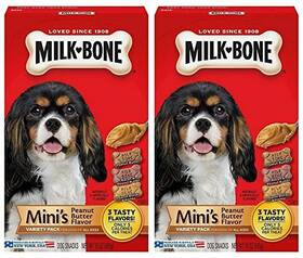 Milk-bone 660061648742 2 Pack Minis Peanut Butter Flavor Variety Dog Treats 15-oz Box
