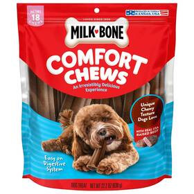 Milk-bone 744759990679 Mini Comfort Chews Dog With Unique Chewy Texture Real Beef