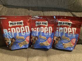 7910022056 Milk-bone Lot Of 3 Dipped 12oz Dog Coated Biscuits Baked Vanilla Yogurt