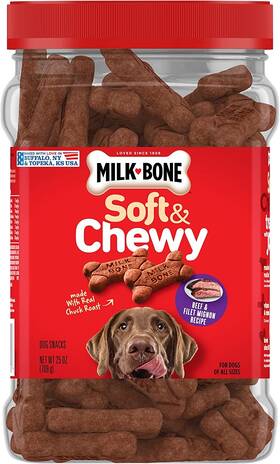 7910072094 Milk-bone 25 Oz. Soft And Chewy Beef Filet Mignon Flavor Dog Treats