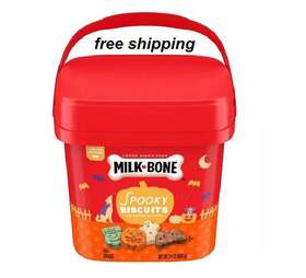 7910076482 Milk-bone Halloween Spooky Biscuits Flavored Dog Treats - 24oz