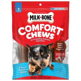 Ag-2.87-079100266357 Milk-bone Comfort Chews Dog With Unique Chewy Texture And Real Beef 7.4