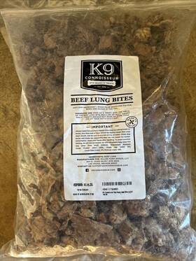Cu26w-189 Miller Farm Goods Llc K9 Connoisseur Dog Bones - Beef Lung Bites Made In Usa 2.5lb Exp 11/25