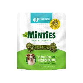 Minties 379110637681 Dog Dental Bone Treats Chews For Medium/large Dogs Over 40lbs