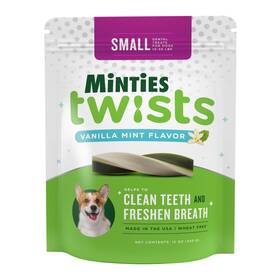 Minties 818145019142 Dental Twists For Dogs Vet-recommended Vanilla-flavored Chews T Inch