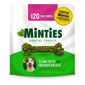 Minties 818145019883 Dental Chews For Dogs 120 Count Vet-recommended Mint-flavored Denta