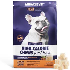 Miracle Vet 806802026367 Dog Weight Gainer Chews For Energy And Mass - High Calorie Food Supplement