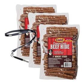 C00895x Moofin Cadet Premium Grade Munchy Beef Hide Sticks Flavor 5 Inch 100 Pack