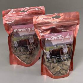1017642 Morning Sky 2 Pack Freeze Dried Beef Liver Treats For Cats And Dogs 4oz Bb 08/26