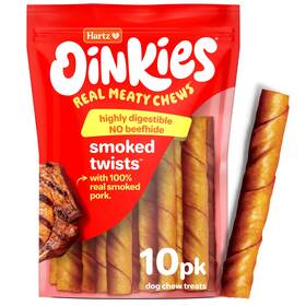 Mountain Corp 726084182752 Rawhide-free Pig Skin Twists Real Smoked Flavor Dog Snacks 9.2oz 10 Count