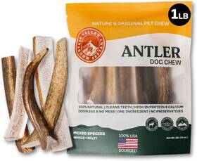 Dogs-1 Mountain Valley 850071263022 Natural Organic Grade A Mixed Species Antlers Chew For Lb