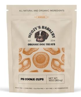 Mugzys Barkery 850051532032 Organic Dog Treats Pb Cookie Cups 10 Ounce Pack Of 1
