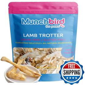 B0d2vmg3kj Munchbird Lamb Trotter Dehydrated Dog Treats Natural Glucosamine For Dogs