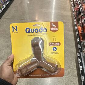 11508 N-bone Quado Interactive Dog Treat Peanut Flavor Adult 41 Lbs Large