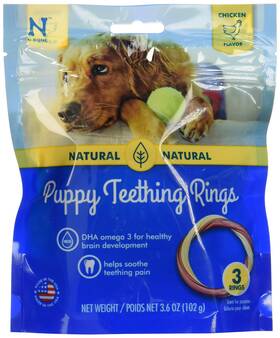 N-bone 657546112140 3-rings Puppy Teething Ring Chicken Flavor