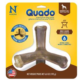 N-bone 657546701207 Quado Interactive Treat Bbq Flavor Large Hickory 701207 6.8 Ounce Pack