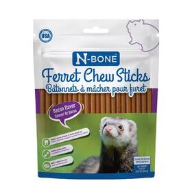N-bone 657546802010 Ferret Chew Sticks Bacon Flavor 3.74-oz Bag