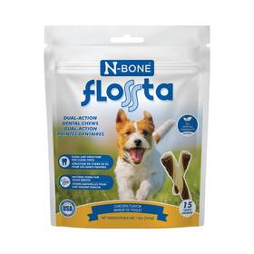 N-bone 657546802447 Flossta Dual Action Dental Chews Chicken Flavor 12-oz Bag