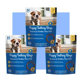 N-bone 657546803147 Puppy Teething Rings Chicken Flavor 6 Count Bag Multi Pack Total 3 Bags 21