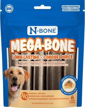 N-bone 657546803284 Mega-bone Long-lasting Dog Chews Mac Nft Cheese 1.05 Pound Pack Of 1