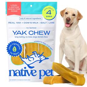 Native Pet 850021840051 Yak Cheese Himalayan Dog Chews - Long Lasting Dental Sticks For Large Breeds