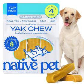 Native Pet 850021840235 Yak Cheese Himalayan Dog Chews - Long Lasting Dental Sticks For Large Breeds