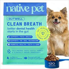 Pld-clnb-254oz Native Pet Gutwell Clean Breath - Dog Freshener Dental Powder Teeth Cleani