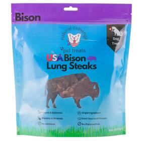 Nc6568blr Natural Cravings Bison Lung Steaks Dog Treats 5 Oz