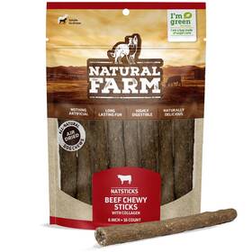 Natural Farm 810115901983 Natsticks Beef Chewy Sticks With Collagen 16-pack Made From P