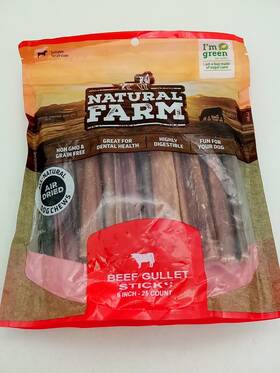 Natural Farm 850002762167 Gullet Sticks 6 Inch 25 Pack 8.8oz