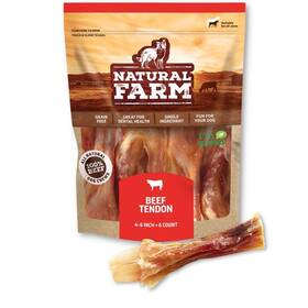 Natural Farm 850002762341 Extra-thick Beef Tendons 4-6 Inch 6 Pack Chondroitin And Collagen