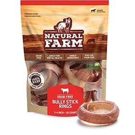 Natural Farm 850002762631 Odor Free Bully Sticks Ring Shaped 3-4 Inch 10 Pack - 100% Be Natural Farm 850002762631 Odor Free Bully Sticks Ring Shaped 3-4 Inch 10 Pack - 100% Be