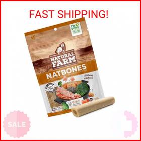 Natural Farm 850024882256 Natbones Superfood All Chicken Flavor Dog Treats 12 Pack