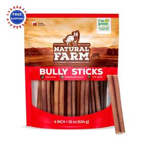 Nf428bs16oz Natural Farm Bully Sticks 16 Ounce Pack Odor-free 16oz All-natural Long-lasting