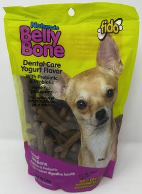 Naturals 016335013400 Belly Bones 40 Yogurt Flavor Mini Dog Dental Treats Pre And Probiotics