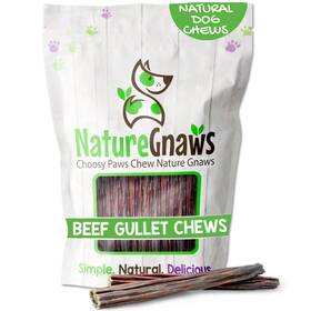 Nature Gnaws 850014204631 Beef Gullet Sticks For Dogs 56 Inch 1lb Natural Jerky Stick Do